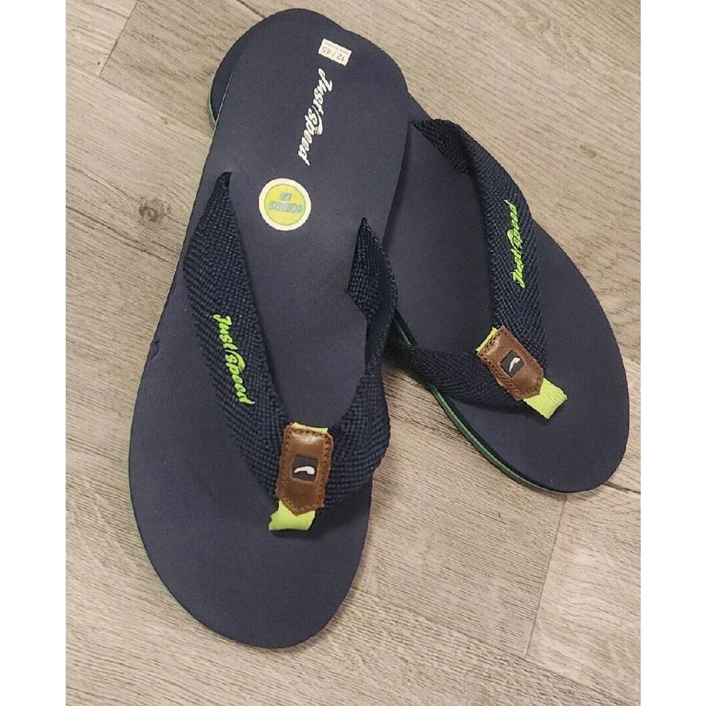 Just Speed Mens Flip‎ Flop Sandals Blue Slip On 12